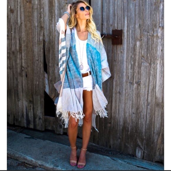 Vici Tops - Vici Surfer Girl Striped Kimono